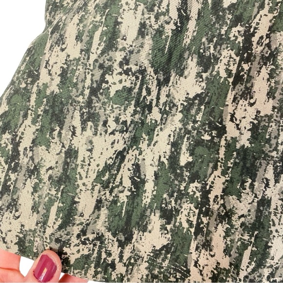 Rag & Bone City Mini Sweatshort Army Multi Womens Large Camo Green Pockets Terry - Picture 7 of 12